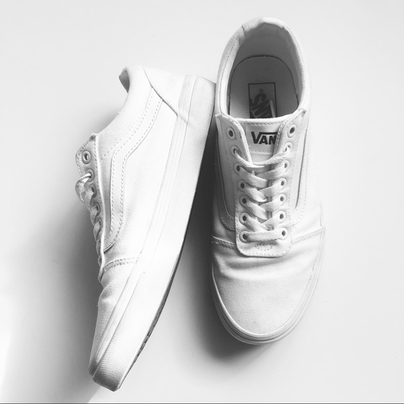 vans canvas old skool white womens